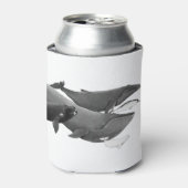 Rafraîchisseur Pour Canette La Nage Des Baleines Illustration Art Whale (Can devant)