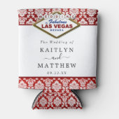 Rafraîchisseur Pour Canette La Parties scintillant Damask Las Vegas Mariage Co (Devant)