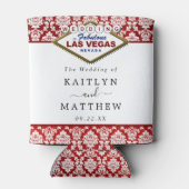 Rafraîchisseur Pour Canette La Parties scintillant Damask Las Vegas Mariage Co (Dos)