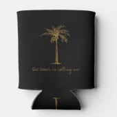 Rafraîchisseur Pour Canette La plage m'appelle Gold Coconut Palm Tree (Dos)