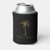 Rafraîchisseur Pour Canette La plage m'appelle Gold Coconut Palm Tree (Can Dos)