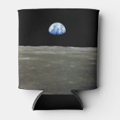 Rafraîchisseur Pour Canette La Terre de Lune dans l'espace noir (Devant)