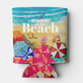 Rafraîchisseur Pour Canette La vie est meilleure à la plage (Dos)