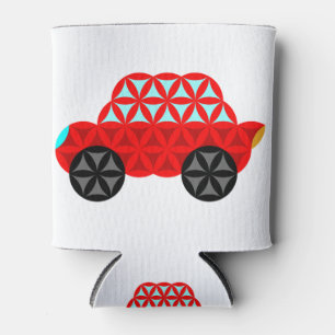 Rafraîchisseur Pour Canette La Voiture De Vie - Formes Sacrées A3, Rouge.