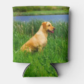 Rafraîchisseur Pour Canette Laboratoire jaune dans l'herbe (Devant)