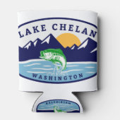 Rafraîchisseur Pour Canette Lac Chelan Washington Pêche (Dos)
