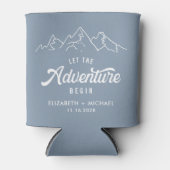 Rafraîchisseur Pour Canette Laisser L'Aventure Commencer Dusty Blue Wedding Fa (Devant)