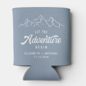 Rafraîchisseur Pour Canette Laisser L'Aventure Commencer Dusty Blue Wedding Fa (Dos)