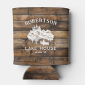 Rafraîchisseur Pour Canette Lake House Nom de famille Rustic Wood (Dos)
