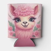 Rafraîchisseur Pour Canette Lama bébé rose souriant (Devant)