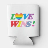 Rafraîchisseur Pour Canette L'amour arc-en-ciel gagne peut refroidir (Dos)