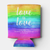 Rafraîchisseur Pour Canette "L'amour est l'amour" Aquarelle Arc-en-ciel de la (Dos)