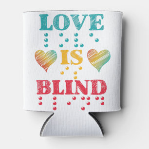 Rafraîchisseur Pour Canette L'amour est un coeur braille aveugle