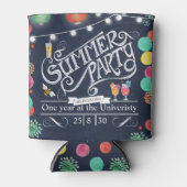 Rafraîchisseur Pour Canette Lampions de fête d'été noir élégant (Devant)