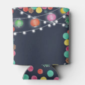 Rafraîchisseur Pour Canette Lampions de fête d'été noir élégant (Dos)