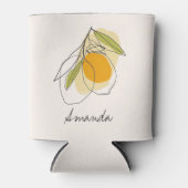 Rafraîchisseur Pour Canette Lancement de mariage Citron Citrus Moderne Nom per (Devant)