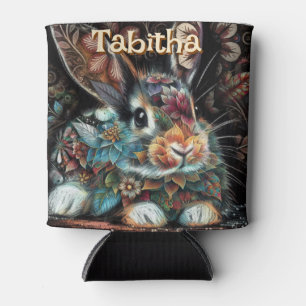 Rafraîchisseur Pour Canette Lapin lapin Whimsical Floral Personnalisé