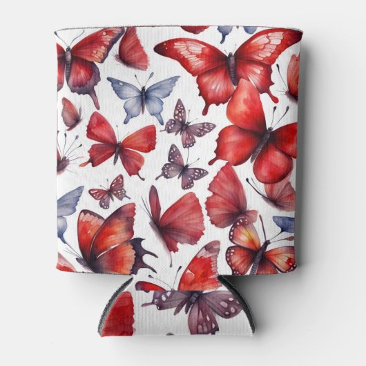 Rafraîchisseur Pour Canette L'art des papillons aquarelles (Devant)