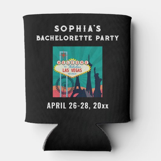 Rafraîchisseur Pour Canette Las Vegas Bacherolette Party Mariage Faveur (Dos)