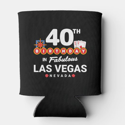 Rafraîchisseur Pour Canette Las Vegas Birthday Party (Dos)