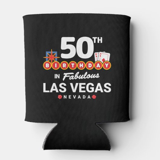 Rafraîchisseur Pour Canette Las Vegas Birthday Party (Dos)