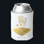 Rafraîchisseur Pour Canette Las Vegas Casino Destination Mariage Or Blanc<br><div class="desc">Un design mariage à thème unique dessiné à la main par Las Vegas Casino. Destination moderne Las Vegas, Nevada thème mariage avec cartes à jouer, casino de jeux d'argent illustrations à thème. Un mariage Las Vegas en or et blanc peut refroidir favorable design idéal pour les mariages à thème casino....</div>