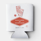 Rafraîchisseur Pour Canette Las Vegas Casino Destination Wedding Red White (Dos)