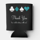 Rafraîchisseur Pour Canette Las Vegas Mariage à thème Favoriser Noir Turquoise (Dos)