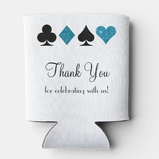 Rafraîchisseur Pour Canette Las Vegas Mariage Can Cooler Faver en Turquoise (Dos)