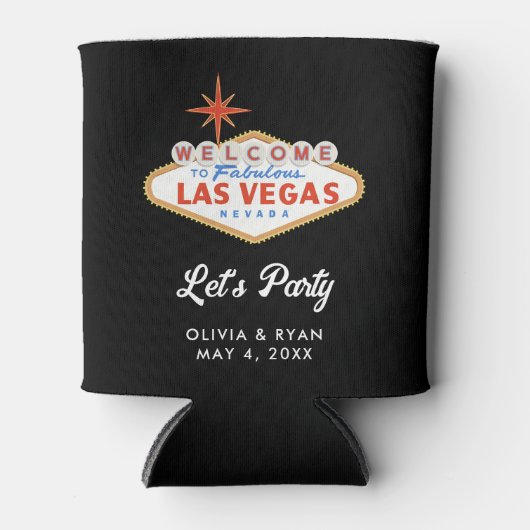 Rafraîchisseur Pour Canette Las Vegas Mariage Pool Day Favoriser (Devant)