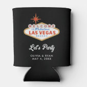 Rafraîchisseur Pour Canette Las Vegas Mariage Pool Day Favoriser (Dos)