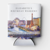 Rafraîchisseur Pour Canette Las Vegas Skyline Watercolor Birthday Weekend (Devant)