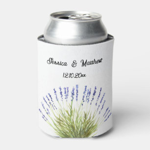 Rafraîchisseur Pour Canette Lavande florale Aquarelle Nature Mariage unique
