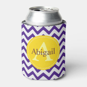Rafraîchisseur Pour Canette Lavande personnalisée Chevron Lilac