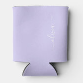 Rafraîchisseur Pour Canette Lavande Purple Script Moderne Fille Monogramme Nom (Devant)