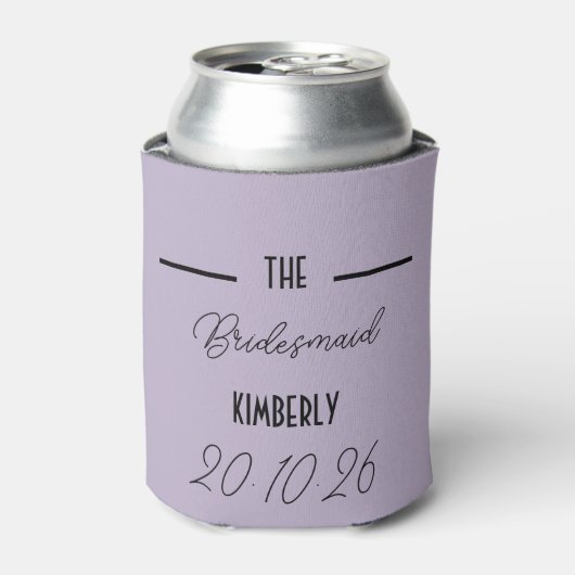 Rafraîchisseur Pour Canette Lavender Bridesmaid Wedding Can Cooler (Can devant)