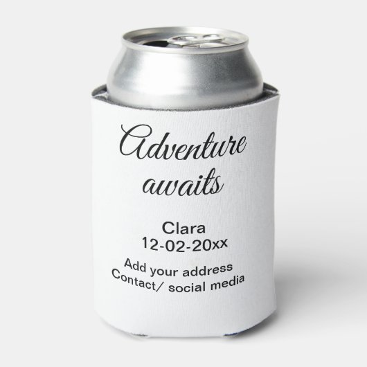 Rafraîchisseur Pour Canette L'aventure commence ajouter nom date année lieu (Can devant)