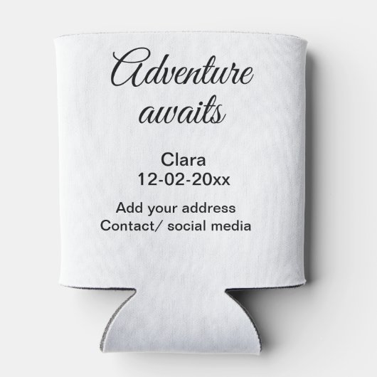 Rafraîchisseur Pour Canette L'aventure commence ajouter nom date année lieu (Dos)