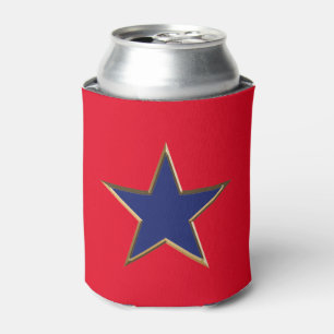 Rafraîchisseur Pour Canette Le 4 juillet étoile rouge or bleu Can Cooler