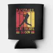 Rafraîchisseur Pour Canette Le Baseball Est Ma Saison Préférée (Devant)