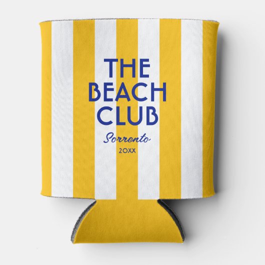 Rafraîchisseur Pour Canette Le Beach Club Sorrento Cabana Jaune Stripe (Devant)