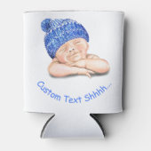 Rafraîchisseur Pour Canette Le bébé souriant peut se refroidir avec du texte p (Devant)