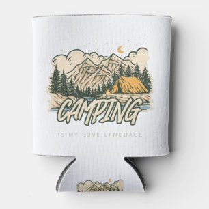 Rafraîchisseur Pour Canette Le Camping Est Ma Langue D'Amour