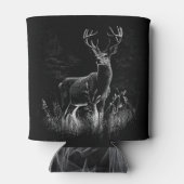 Rafraîchisseur Pour Canette Le cerf majestueux en pleine nature - Art noir et (Dos)