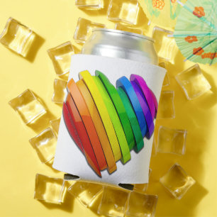 Rafraîchisseur Pour Canette Le cœur sculptural tridimensionnel de SlipperyJoe