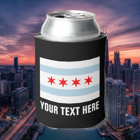 Rafraîchisseur Pour Canette Le drapeau de Chicago peut refroidir | Porte-bière