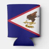Rafraîchisseur Pour Canette Le drapeau des Samoa américaines patriotiques peut (Dos)