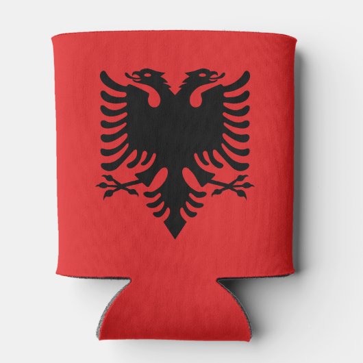 Rafraîchisseur Pour Canette Le drapeau patriotique albanais peut se refroidir (Dos)