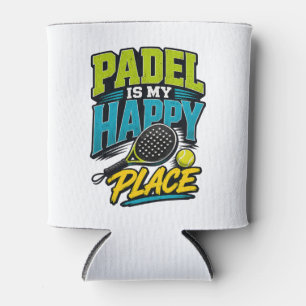 Rafraîchisseur Pour Canette Le Padel Est Mon Endroit Heureux Rétro Sport