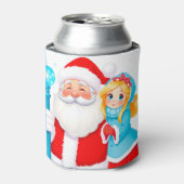 Rafraîchisseur Pour Canette Le Père Noël avec le mât de neige en hiver (Can devant)